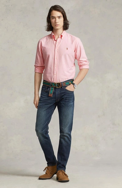 Polo Ralph Lauren Classic Oxford Button-down Sport Shirt In Pink