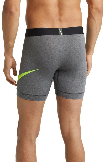 Shop Nike Essential Micro Boxer Briefs In Charcoal Heather