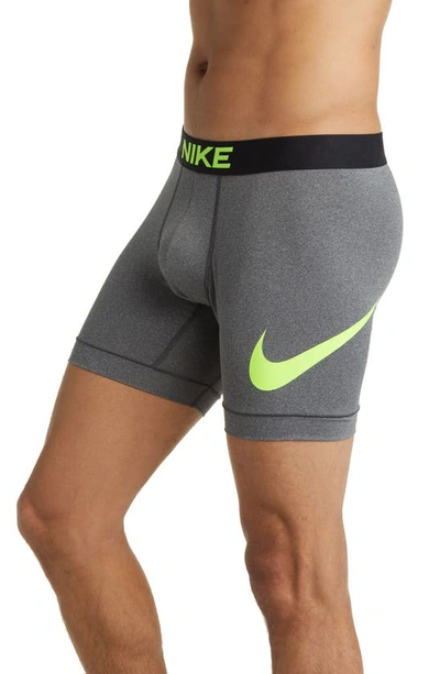 Shop Nike Essential Micro Boxer Briefs In Charcoal Heather