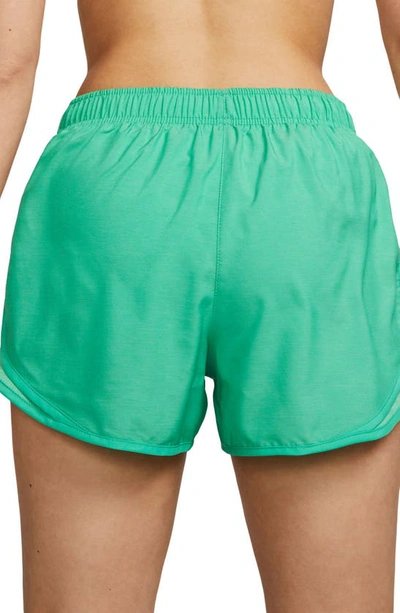 Shop Nike Dri-fit Tempo Running Shorts In Spring Green/ Wlfgry