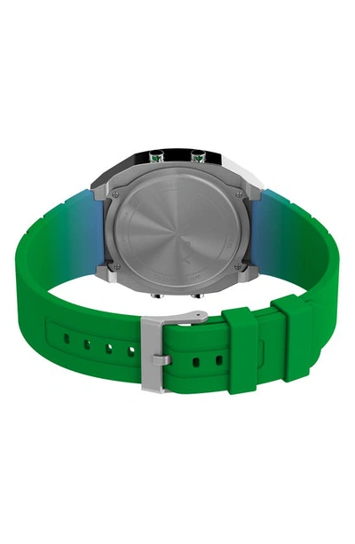 Shop Timex T80 Digital Resin Strap Chronograph Watch, 36.5mm In Blue