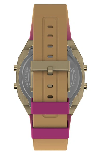 Timex ® T80 Digital Chronograph Resin Strap Watch, 36.5mm In Pink