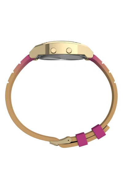 Timex ® T80 Digital Chronograph Resin Strap Watch, 36.5mm In Pink