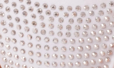 Edikted Shimmer Rhinestone Side Tie Bikini Bottoms In White