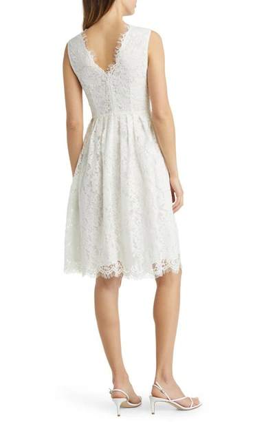 Shop Nikki Lund Eleanor Sleeveless Lace Dress In White
