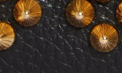 Shop Christian Louboutin Loubisky Seville Studded Leather Card Case In Cm6s Black/ Gold