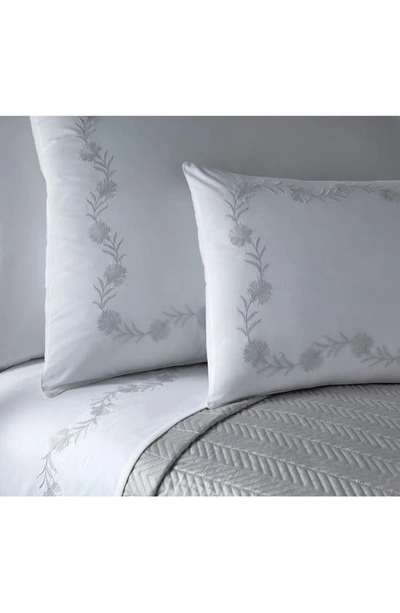 Matouk Daphne Floral Embroidered Count Sham In Dune