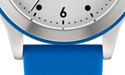 Shop Adidas Originals Adidas Code Three Silicone Strap Watch, 40mm In Blue