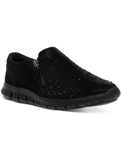 Shop Anne Klein Justice Womens Casual Slip On Casual And Fashion Sneakers In Black
