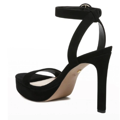 Shop Veronica Beard Darcelle Platform Ankle-wrap Sandals In Black