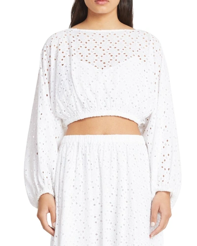 Shop Tanya Taylor Sophia Top In White