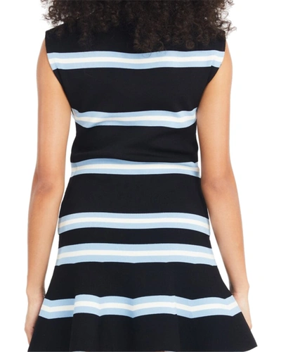 Tanya Taylor Women's Zanita Striped Knit Top In Black