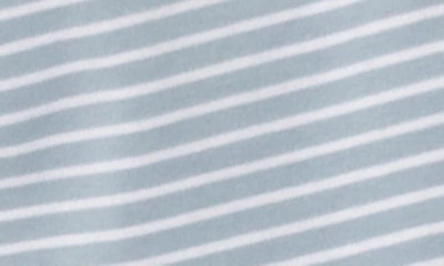 Edikted Stripe Stretch Cotton Shorts In Blue
