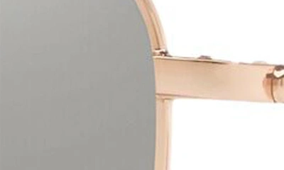Shop Michael Kors 56mm Aviator Sunglasses In Rose Gold/ Silver Mirror