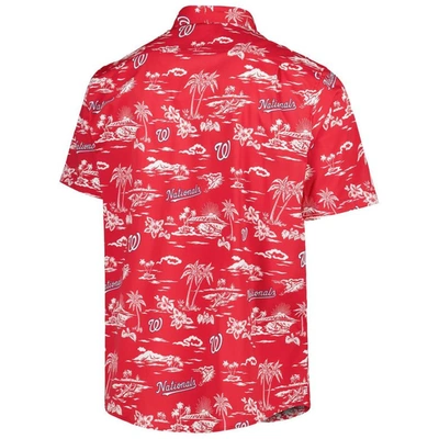Shop Reyn Spooner Red Washington Nationals Kekai Performance Button-up Shirt In Navy
