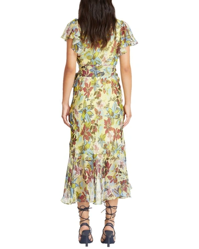 Shop Tanya Taylor Blaire Linen & Silk-blend Dress In Multi
