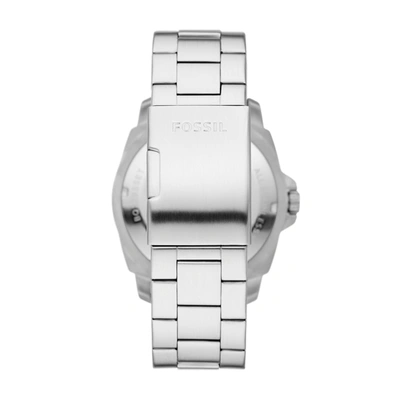 Shop Fossil Men's Privateer Three-hand Date, Stainless Steel Watch Set In Silver
