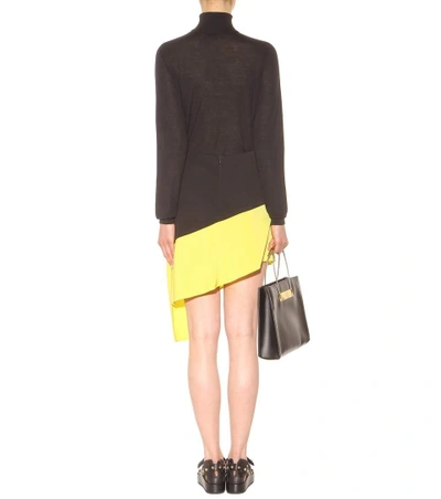 Shop Balenciaga Asymmetric Skirt In Yellow
