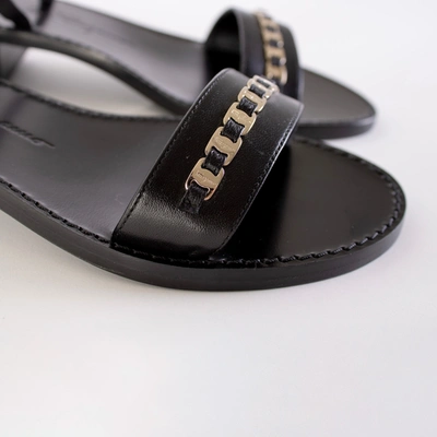 Shop Ferragamo Salvatore  Black Leather Tremiti Women's Sandals