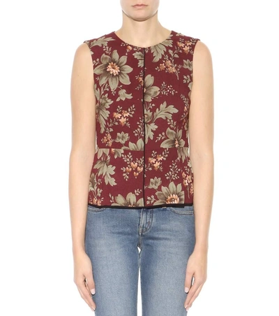 Shop Marc Jacobs Printed Crepe Top In Red