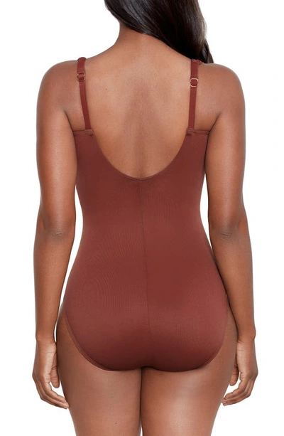 Shop Miraclesuit Razzle Dazzle Siren One-piece Swimsuit In Tamarind Brown