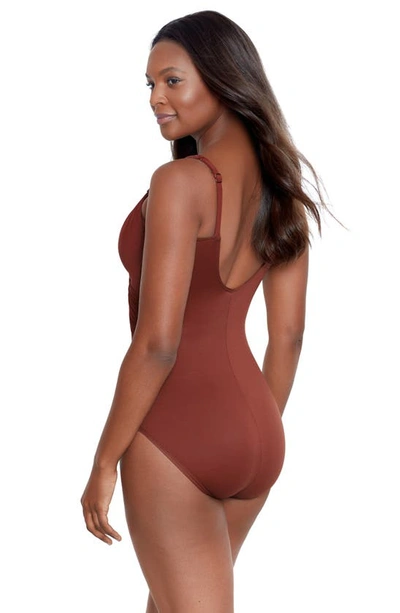 Shop Miraclesuit Razzle Dazzle Siren One-piece Swimsuit In Tamarind Brown