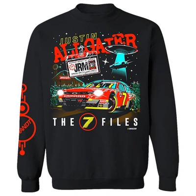 Shop Jr Motorsports Official Team Apparel Black Justin Allgaier The Seven Files Pullover Sweatshirt