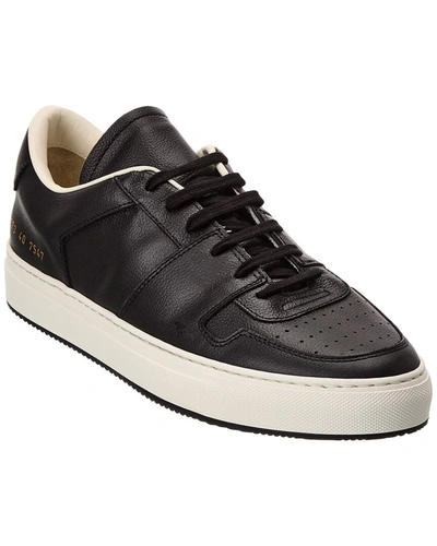 Shop Common Projects Decades Low Leather Sneaker In Black