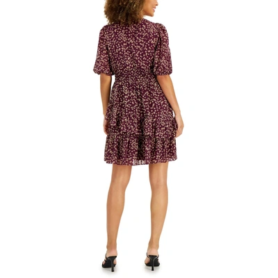 Shop Taylor Byza Womens Smocked Knee Midi Dress In Multi