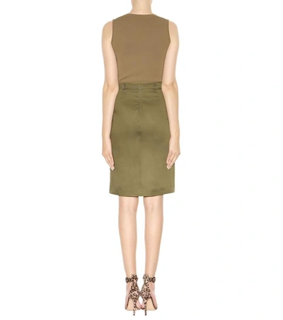 Shop Altuzarra Kent Cotton Skirt In Green