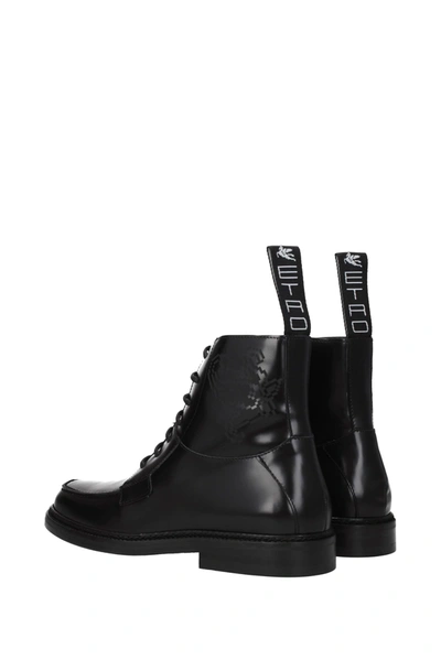 Shop Etro Ankle Boot Leather Black