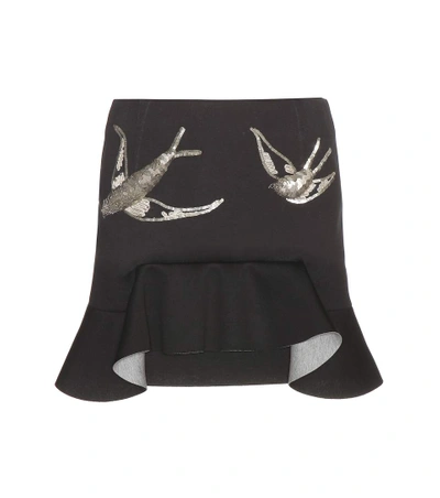 Marni Sequin-embellished Scuba-jersey Mini Skirt In Black