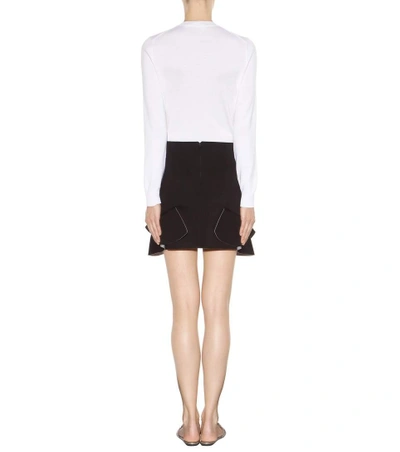 Shop Marni Embellished Neoprene Miniskirt