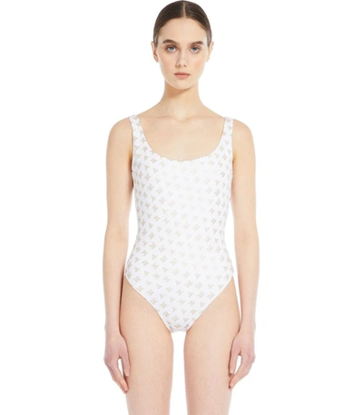 Shop Max Mara Beachwear Clarice White Swimsuit