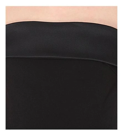 Shop Elie Saab Strapless Crepe Jumpsuit In Black
