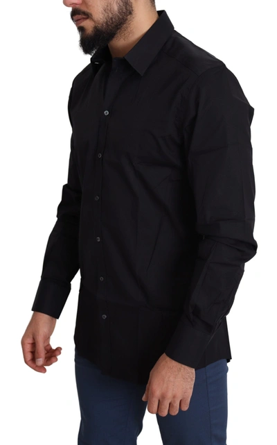 Dolce & Gabbana Elegant Black Formal Cotton Shirt In Black