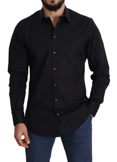 Dolce & Gabbana Elegant Black Formal Cotton Shirt In Black