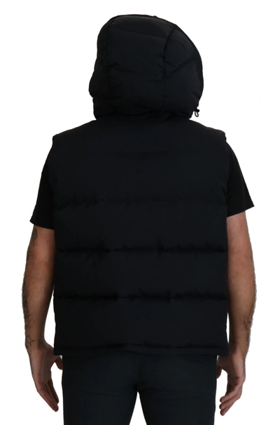 Shop Dolce & Gabbana Black Polyester Hooded Short Sleeves Men's Jacket