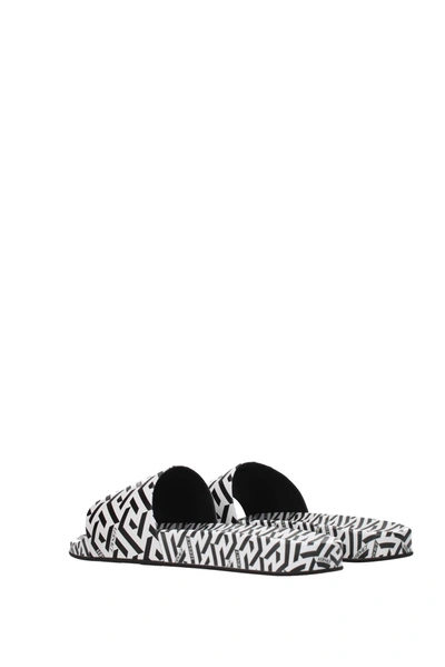 Shop Versace Slippers And Clogs Rubber White Black