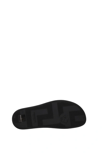 Shop Versace Slippers And Clogs Rubber White Black