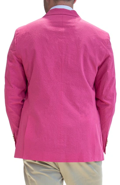 Tailorbyrd Modern Fit Solid Seersucker Sport Coat In Nantucket Rose
