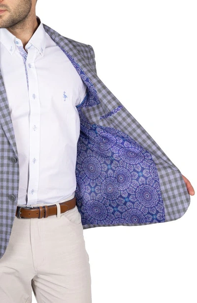 Tailorbyrd Textured Houndstooth Sport Coat In Lilac/ Grey