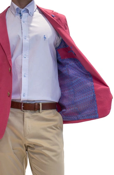Tailorbyrd Modern Fit Solid Seersucker Sport Coat In Nantucket Rose
