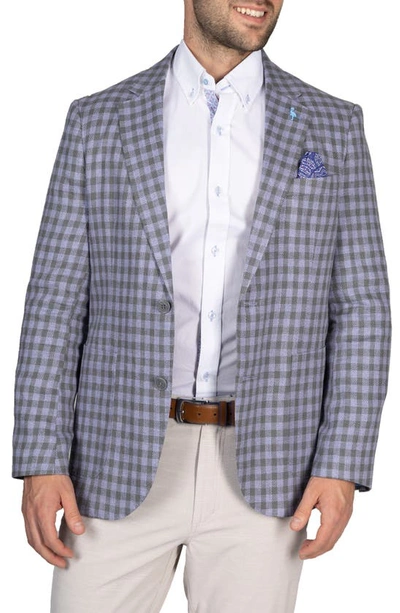 Tailorbyrd Textured Houndstooth Sport Coat In Lilac/ Grey