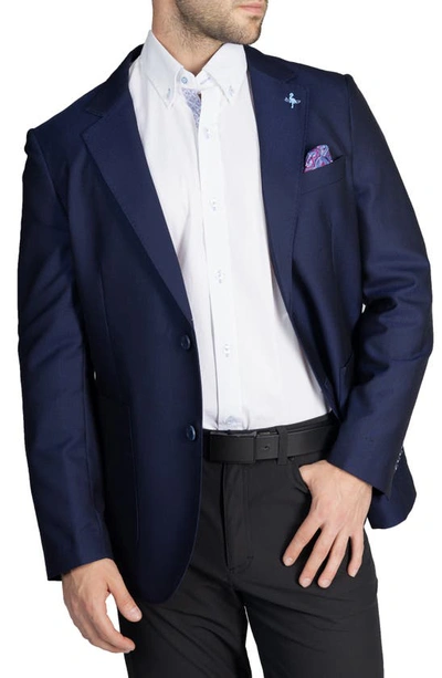 Tailorbyrd Textured Solid Sport Coat In Navy