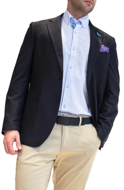 Tailorbyrd Textured Solid Sport Coat In Black