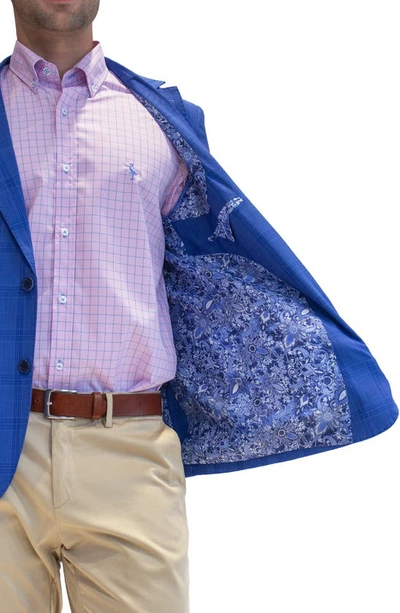 Tailorbyrd Modern Fit Tonal Shadow Plaid Sport Coat In Royal