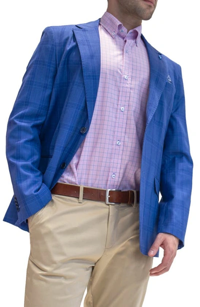 Tailorbyrd Modern Fit Tonal Shadow Plaid Sport Coat In Royal