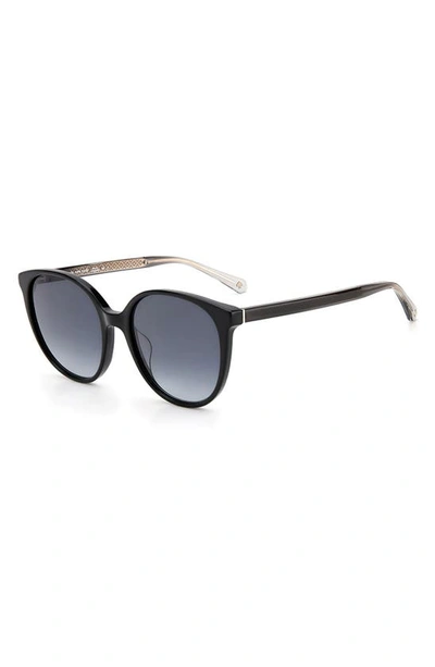 Shop Kate Spade Kimberlyn 56mm Gradient Cat Eye Sunglasses In Black/ Grey Shaded