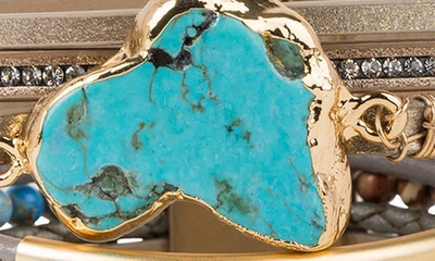 Saachi Soraya Stone Bracelet In Taupe